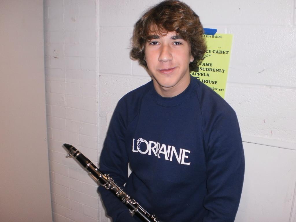 Oscar Cojocario, a tenth grader in the CHS jazz band, is always ready for more jazz.