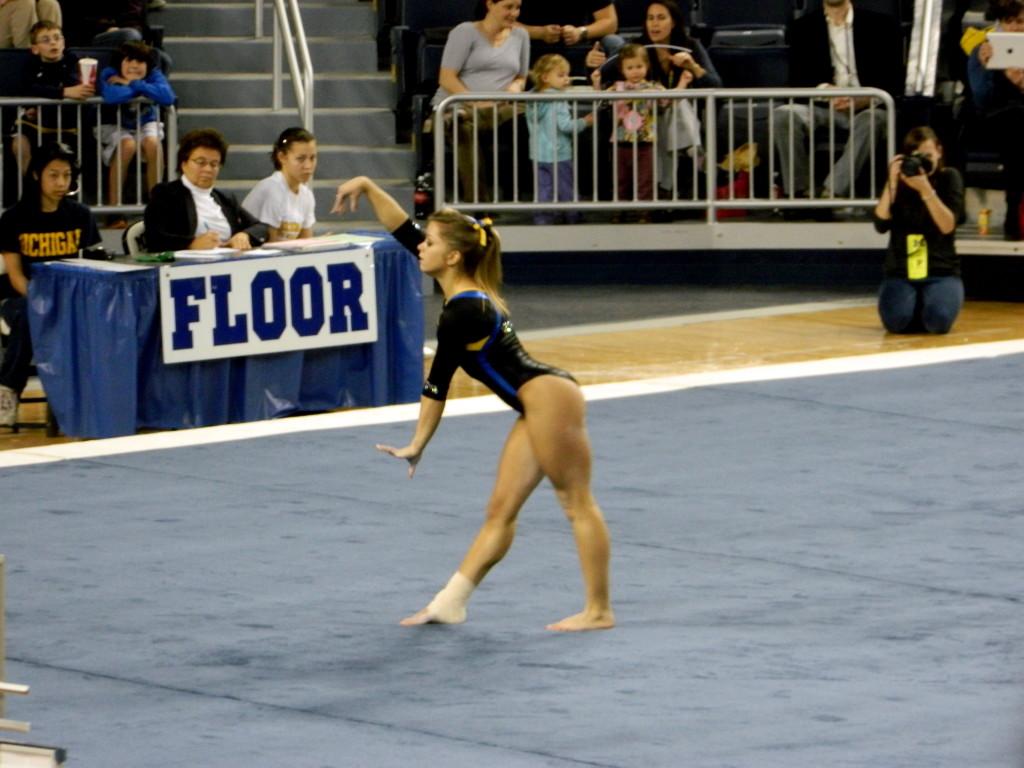 Stephanie Colbert performs on the floor exercise 