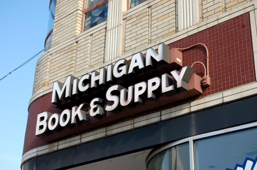 Michigan Book and Supply was crowded with patrons taking advantage of sale prices.