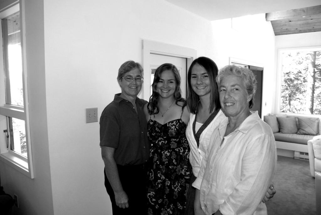 The Hall-Almquist family. From left, Shelle Almquist, Zoe Almquist, Zane Almquist and Lauren Hall.