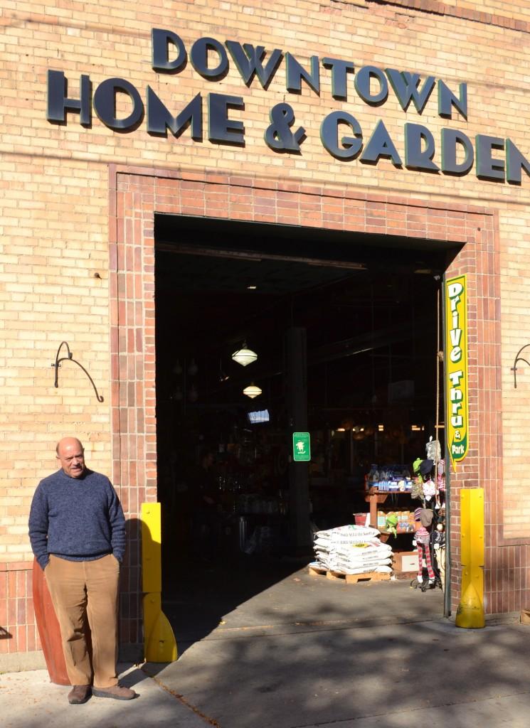 Mark Hodesh stands in front of Downtown Home and Garden