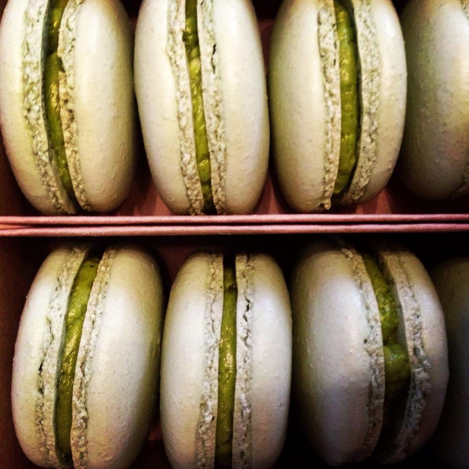 Green teat macarons from French Fortune.