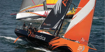 Team Alvimedica during the in-port race in Alicante Spain.