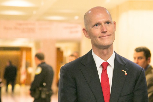 Gov. Rick Scott (R-Fl) responded Well, Im not a scientist when asked whether human actions were affecting the climate.