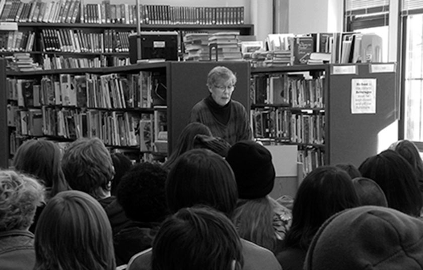 Judy Wenzel reading part of her book ( PC: Fiona McKillop) 
