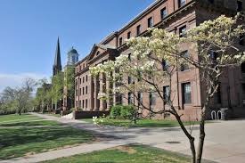 Historic College Row at Wesleyan University.