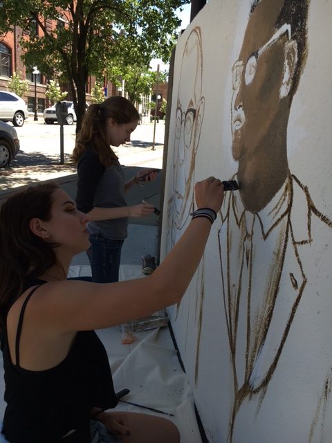 Community High Students Create a Mural about the History of Kerrytown