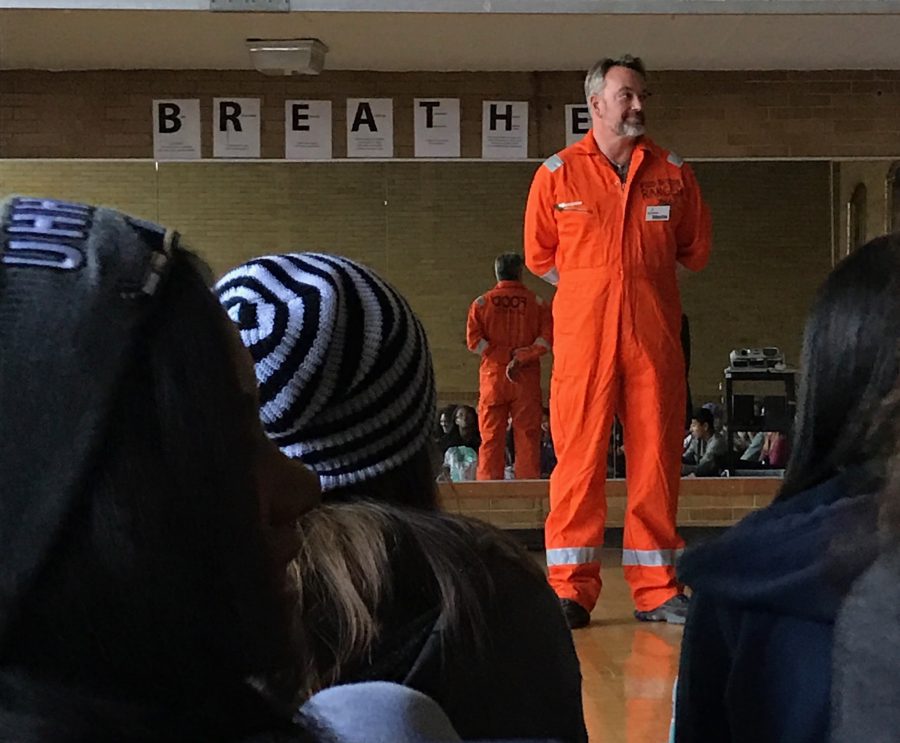 Sebastian Wreford visits CHS for the 2016 Food Gatherers Fundraiser Kick Off