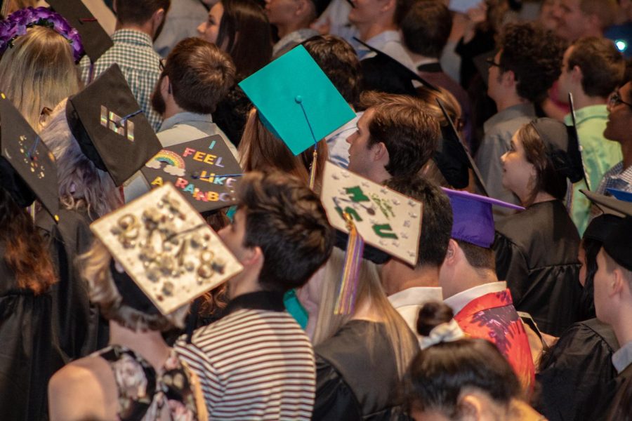 As the 2018 Community High School graduates look into the audience of their families, friends, and peers, they thank them for everything that they have done for the graduates, and the crowd gives their thanks to the seniors for all they have done for the audience.