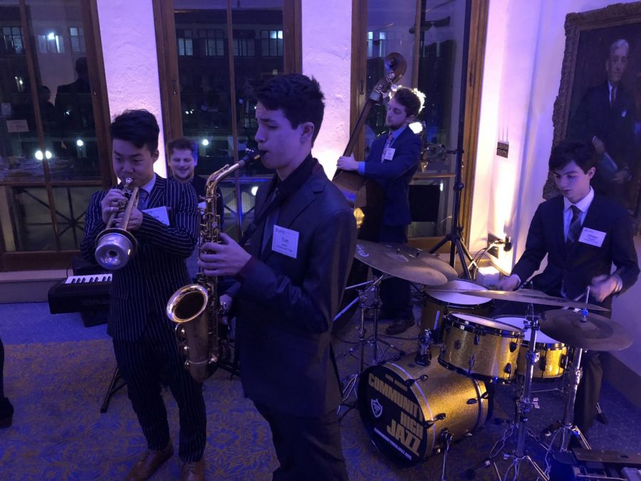CHS Jazz top combo playing at UMS donor gala.