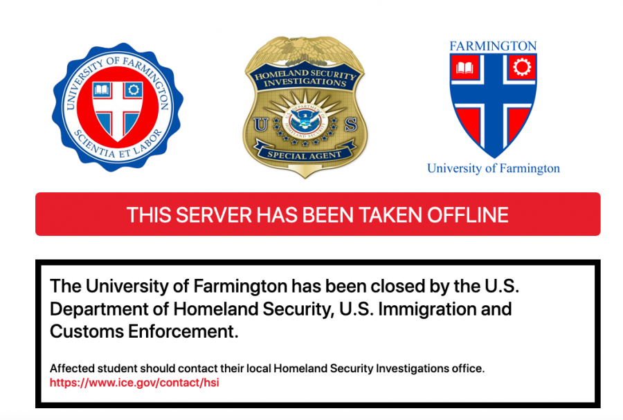 A screen capture from what used to be the website of the University of Farmington, an illegitimate institution.
