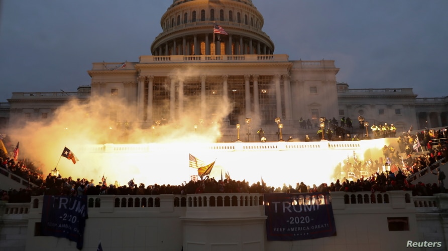 An image of the U.S. Capitol Building on January 6, from Reuters.