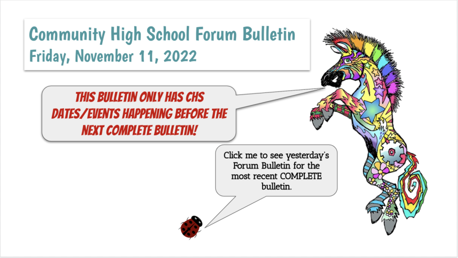 Forum Bulletin: 11/11
