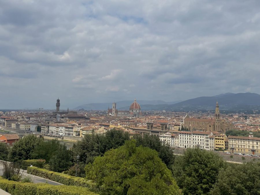 The view of Florence, Italy, from Piazzale Michelangelo