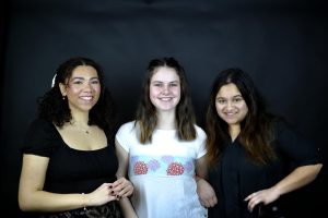 Next years forum council president and vice president elects (from left to right) Morgan McClease, Addi Hinesman and Izzie Jacob. “Were ready to start being leaders in FOCO,” McClease said. 