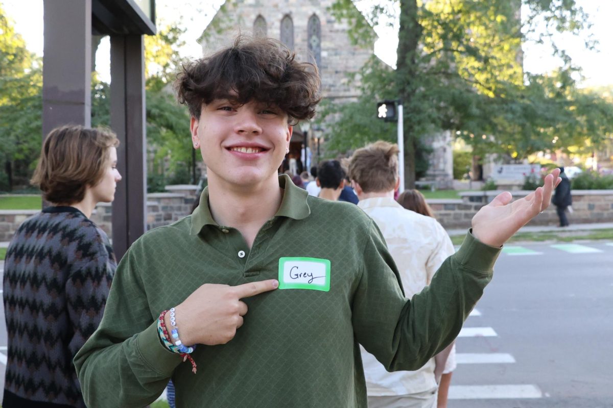 Grey Phillips stands across from St.Andrews Church on his way to enter CHSs Opening Ceremony. CHS students went to CHSs annual opening ceremony at St. Andrews on Aug. 28 to kick off the 2023-2023 school year. 
