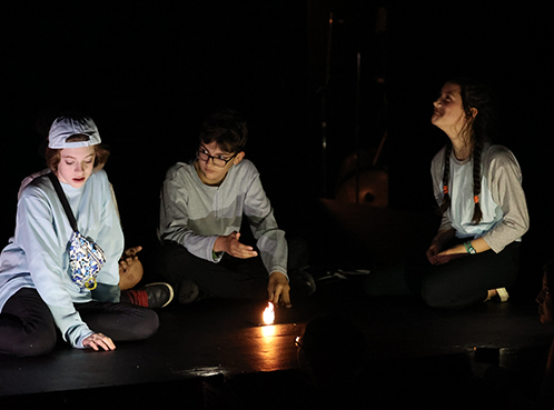 The Spinning Dot Teen Company performs The Underground Library, written by South African playwright Jon Keevy.