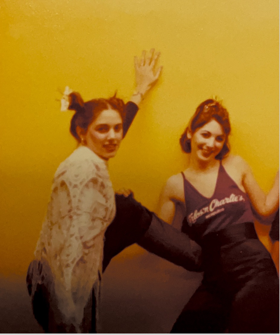 Roommates Dr. Lori Lichtman and friend Judy dress up for Halloween their freshman year at Michigan State in 1978.