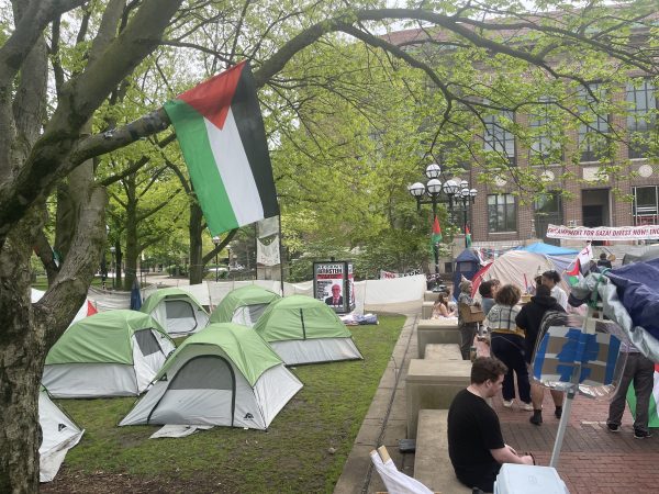Image of University of Michigan encampment at the Diag