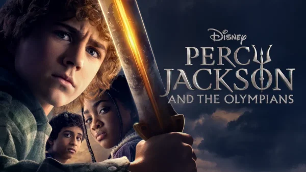 Percy Jackson and the Olmypians TV show cover from Disney+. 
