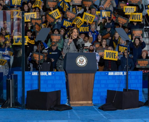 Kamala Harris starts her speech.