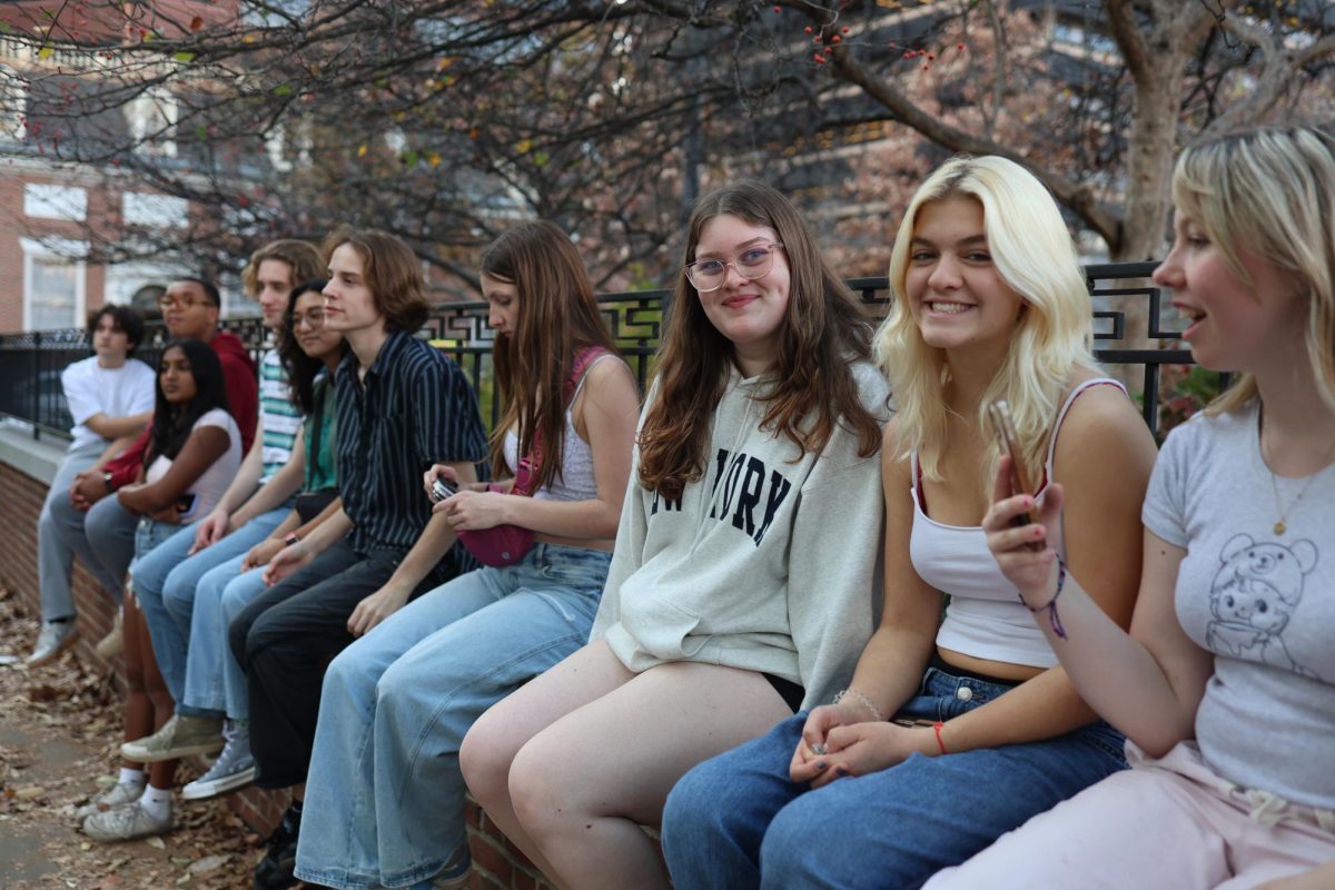 Piper Cooke and Mariah Ziegler sit together with CHS's PubHub team on a journalism conference in Philadelphia. During 2024, they have become closer friends. "Journalism has a way of bring people together," Cooke said. "Through obstacles and collaboration, Mariah and I have formed a great bond." 