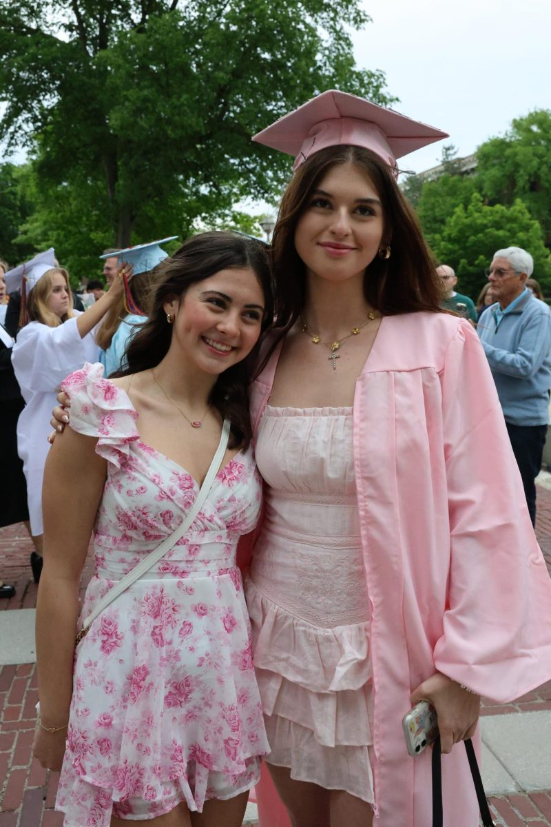 Meghan Pillote (right) is now a CHS graduate. Paige Plavnick (left) and Pillote unintentionally matched at the class of 2025's graduation but instantly knew that they needed to get a photo. "I love Meghan; she’s my girl," Plavnick said. "I will really miss her smile around the halls at school, but I was so lucky to be able to watch the people I care so much about walk across the stage and begin their new lives."