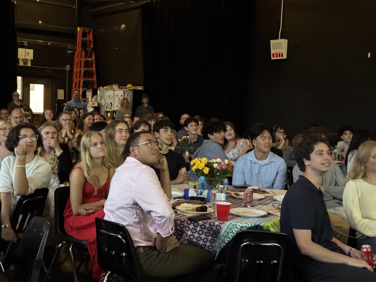 Students gathered in the Craft theater for the 2025 Journalism Banquet.
