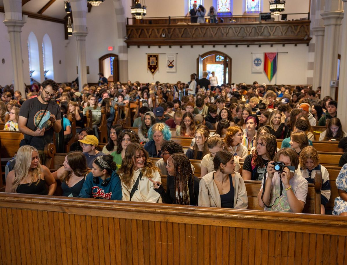 CHS students gather at St. Andrews Church for the 2025-26 school year opening ceremony. 