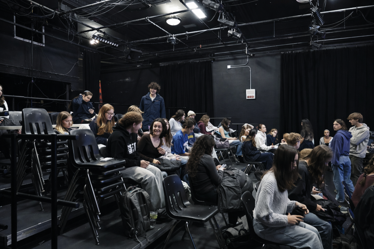 Students gather in the Craft Theater for the first Middle School Outreach instruction session. At these sessions, the student volunteers learned how to present CHS in an effective way to the middle school students. “It’s really imperative that we do this work, that we go to these middle schools,” Ryan Silvester said. “There are so many options now.”