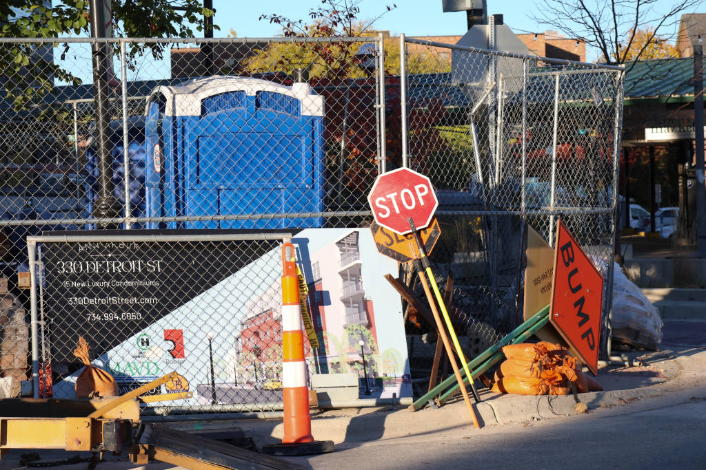 A photo of the construction site outside of CHS.