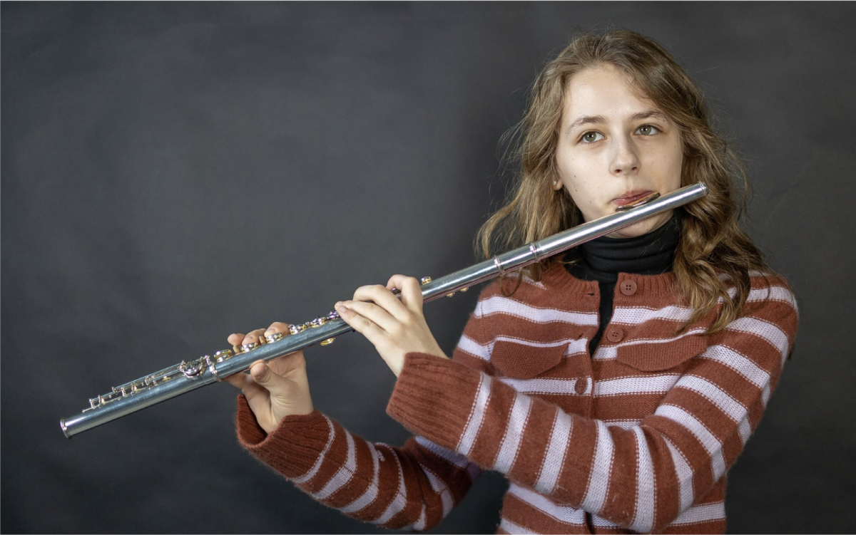 Sadie Palay plays her flute, an art that feels natural to her. She has played for over four years, and has noticed gradual growth and progress over time. "Music is a huge part of my life," Palay said. "It is a way to express yourself creatively.