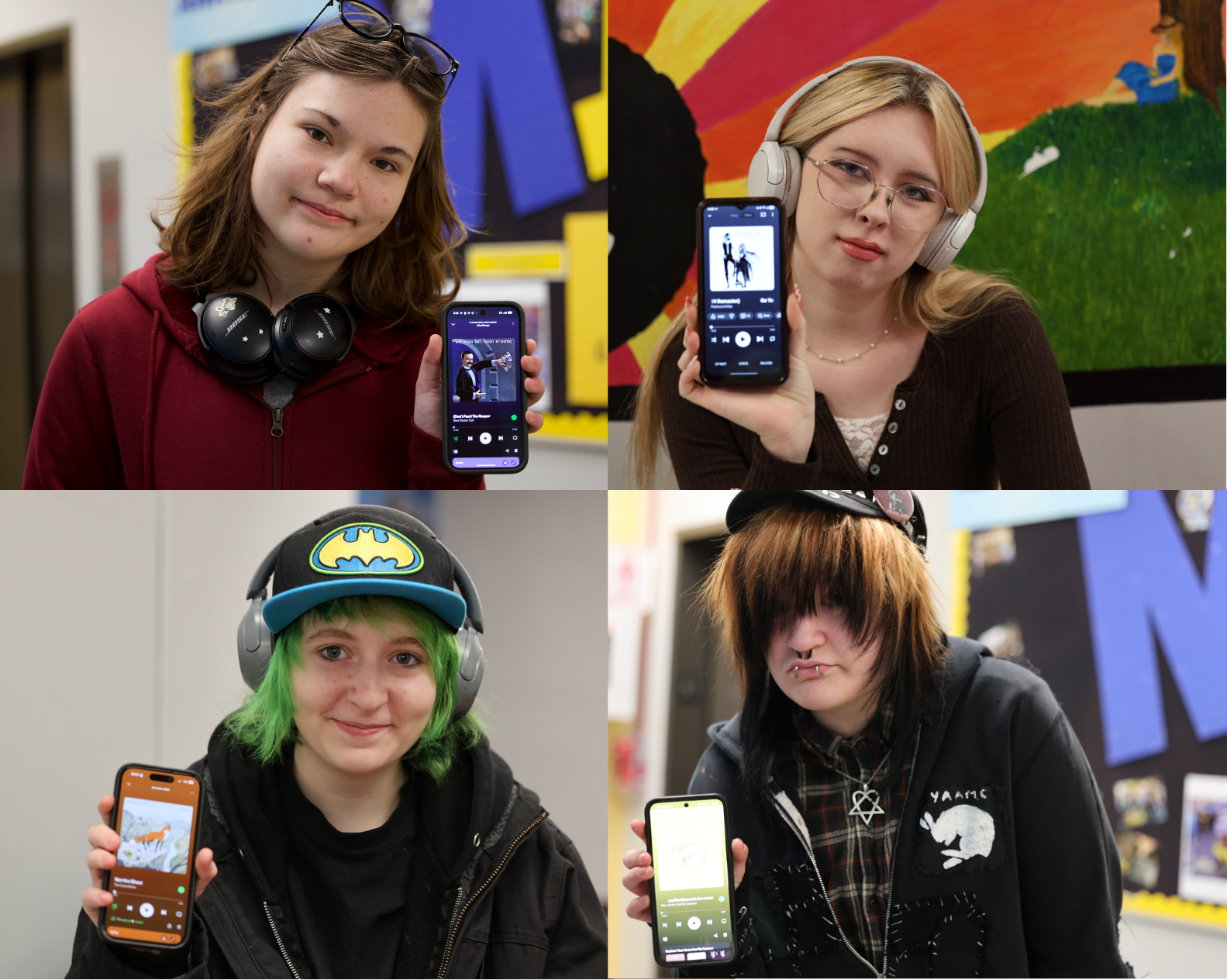 Eli Takacs (top left), Izzy Trax (top right), Cody Leser (bottom left), Atlas Peplinski (bottom right)