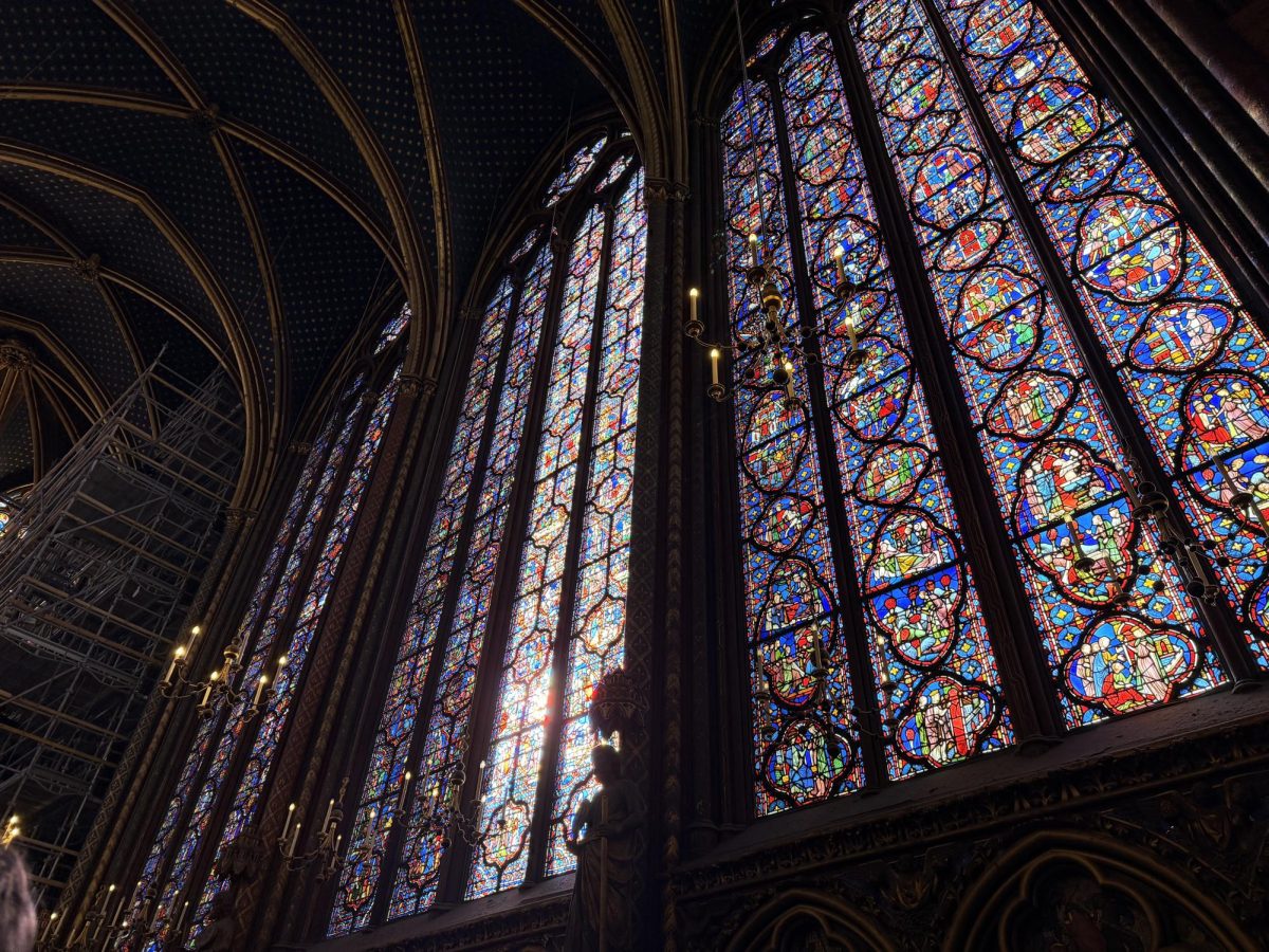 Commissioned by King Louis XI and built between 1242 and 1248, the Sainte-Chapelle in Paris boasts magnificent stained glass windows. On February 16, the Pioneer French trip visited the iconic chapel. “The chapel itself was stunning,” said Grace McKay, a Pioneer student on the trip. “The stained glass was very intricate and beautiful to look at.”
