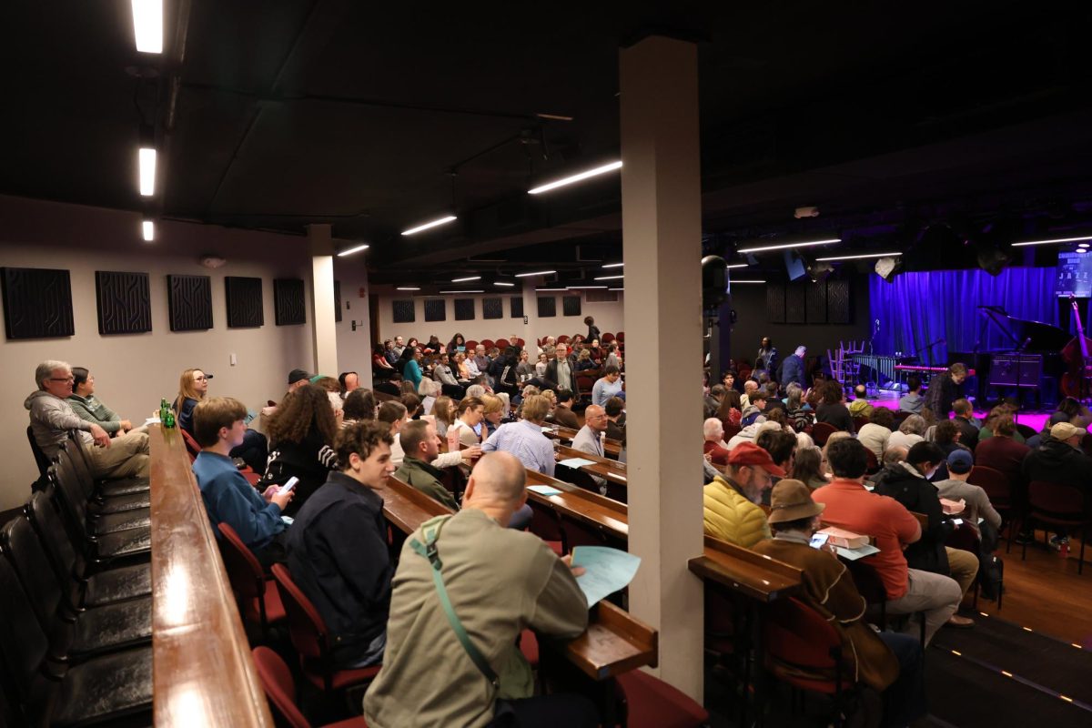 Attendees of the CHS Jazz yea-end blowout eargly await for the concert to kick-off. 