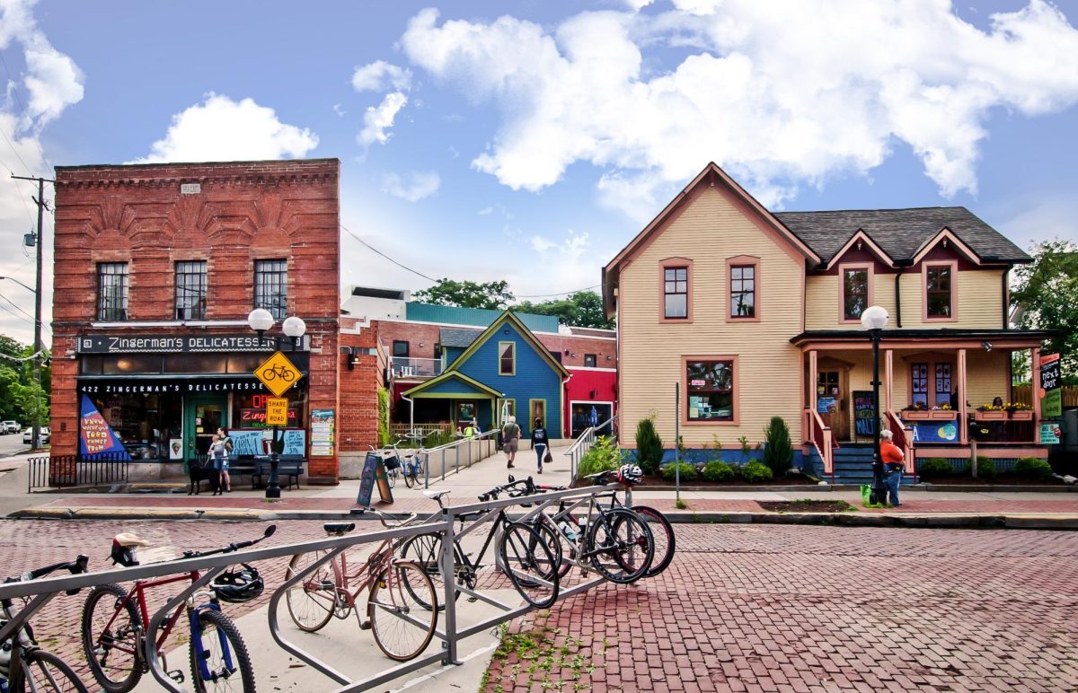 The exterior of Zingerman's Delicatessen (left) and the neighboring Zingerman's Coffee Cafe. 

Photo Courtesty of Zingerman's Delicatessen